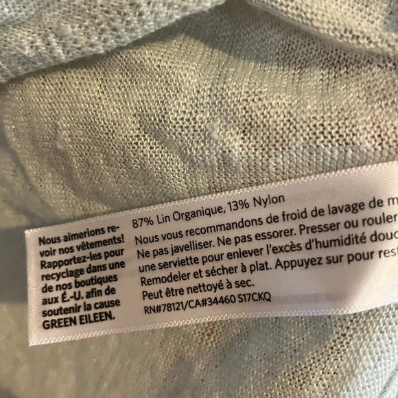 Eileen Fisher Light Blue Long Sleeve knit Top - Picture 6 of 12